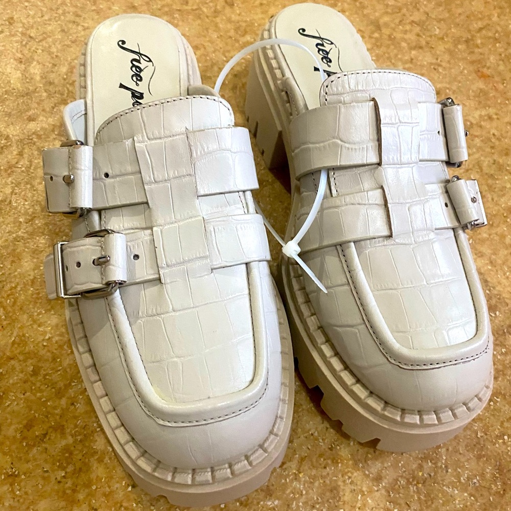 Free People Buckle Lyra Clog Mule size 6